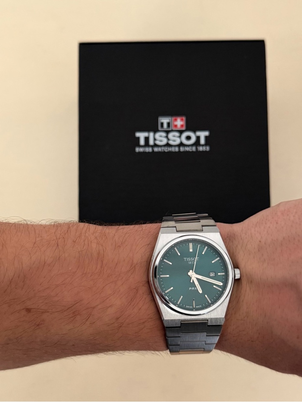 Tissot PRX Green Dial Stainless Steel Bracelet Watch